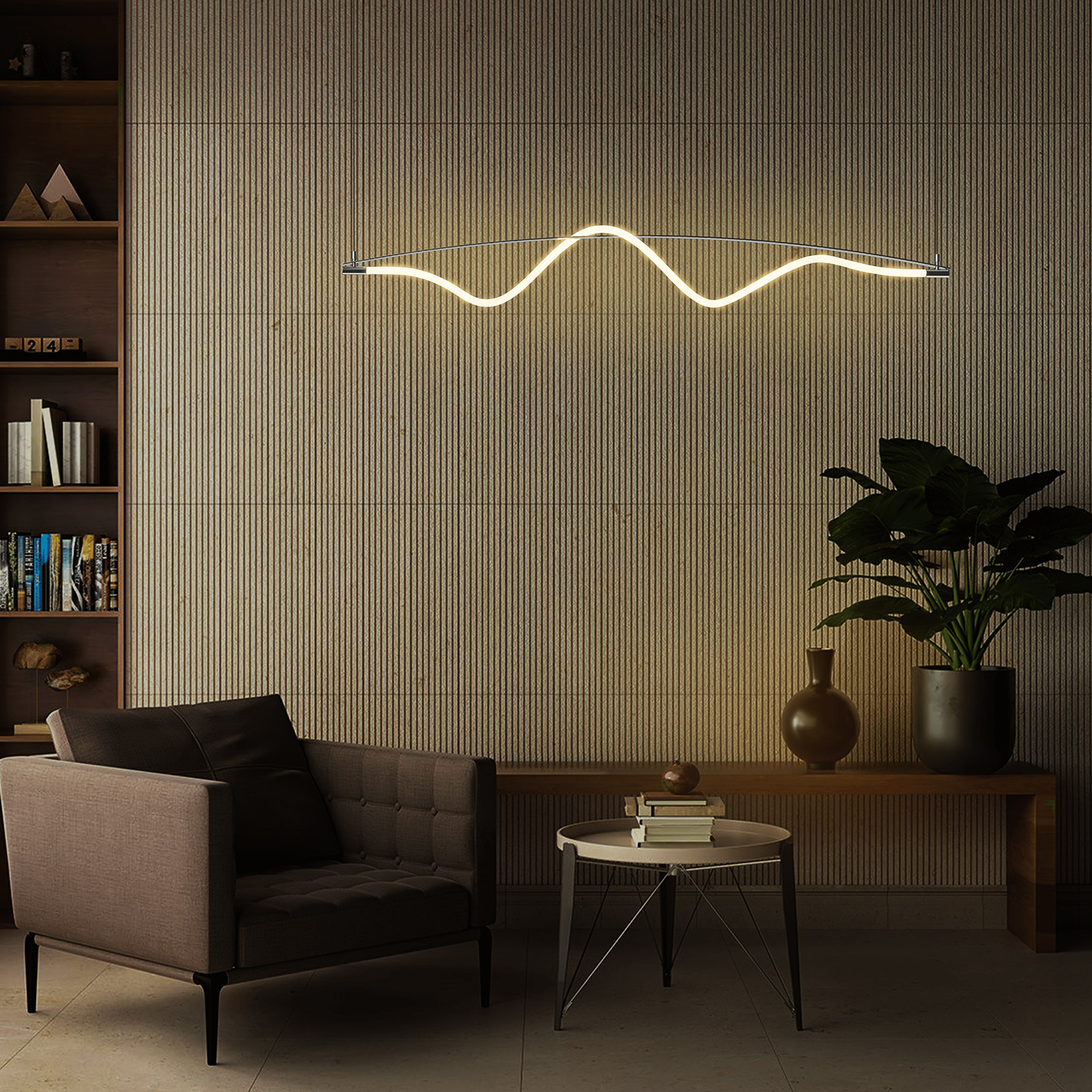 Ochid 42" Curve line Pendant 