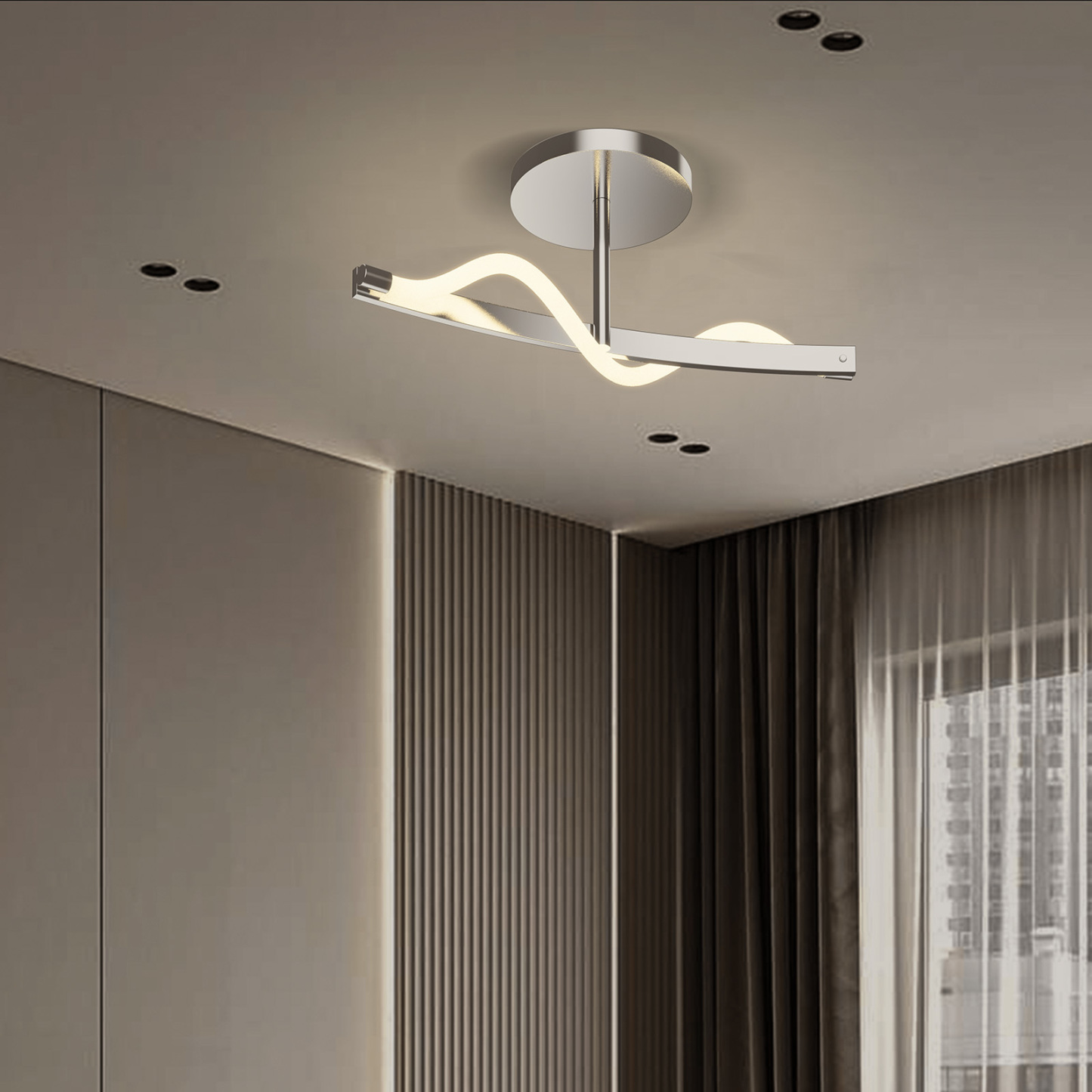 Tara 9.5" soft Curve design wall Sconce Type A