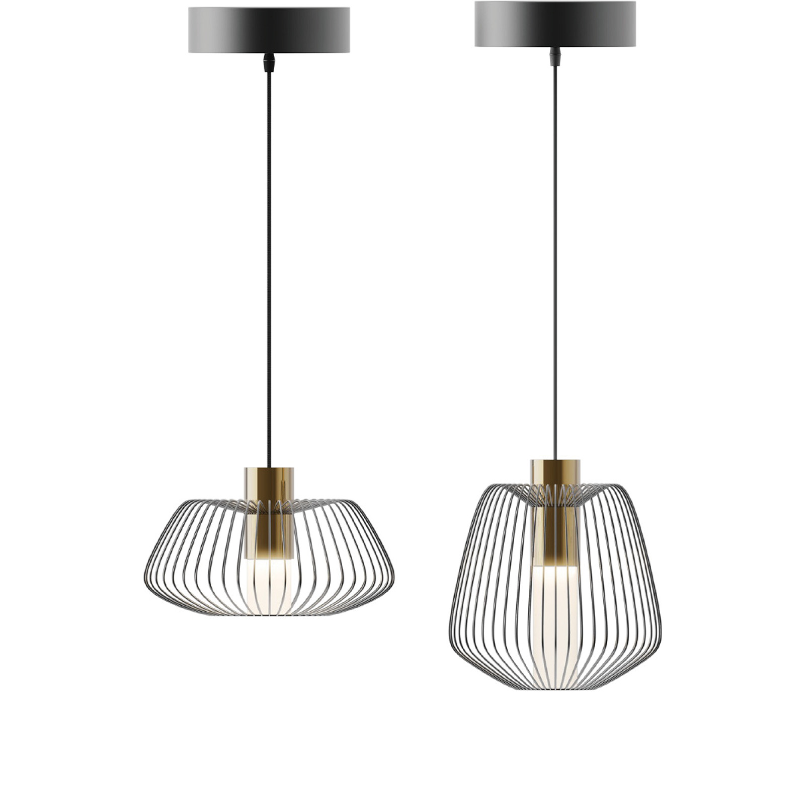 7" Camellia Pumpkim Iron Pendant *2 