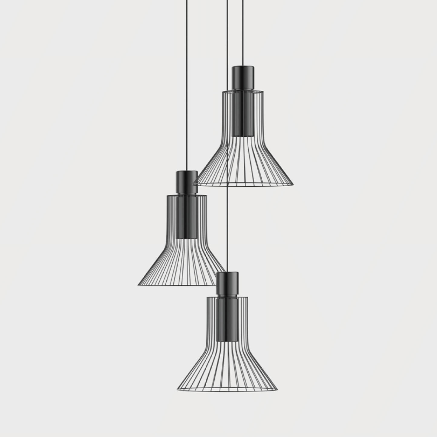 5" Camellia Flip Funnel Iron Pendant 