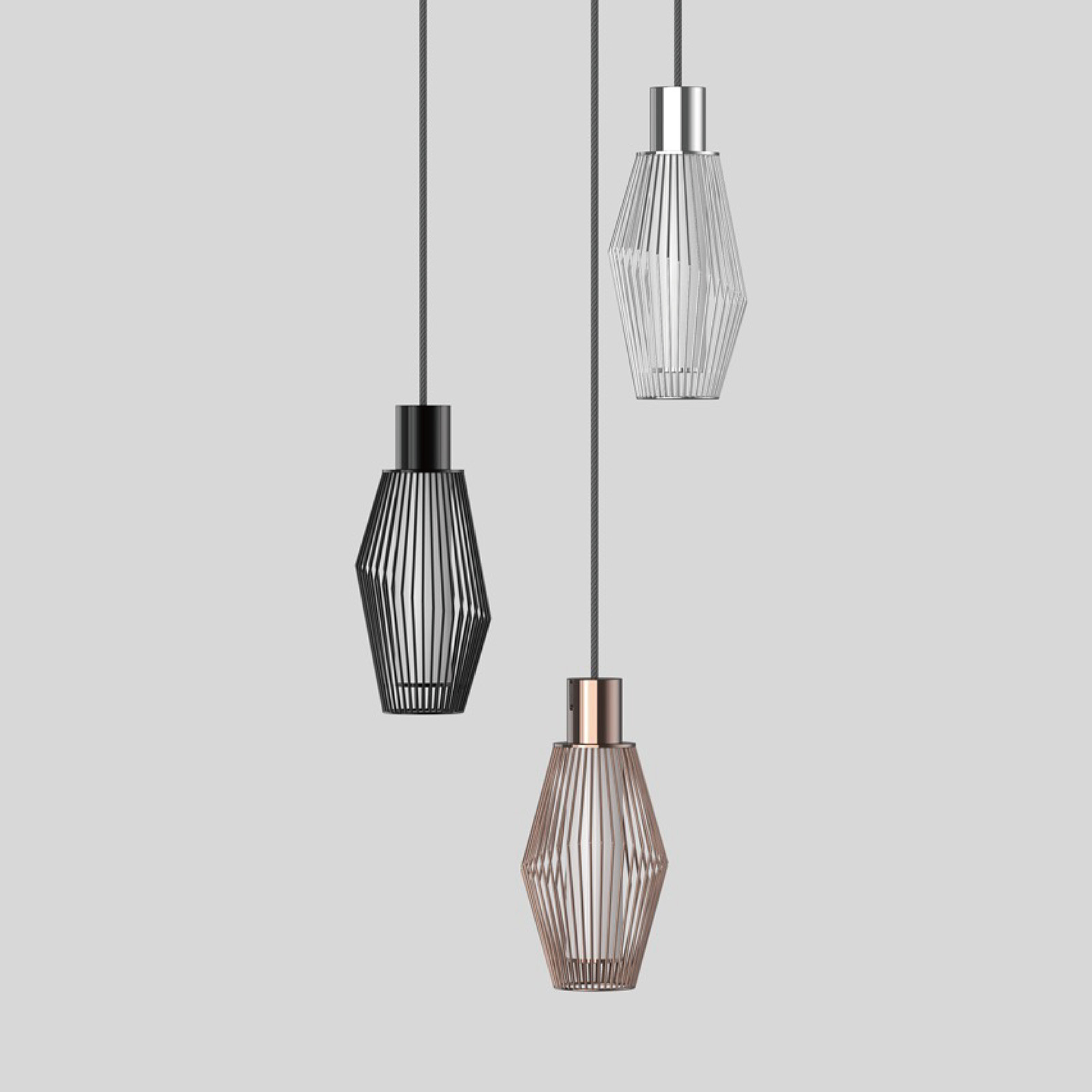 3" Lilac Shape Iron Pendant 