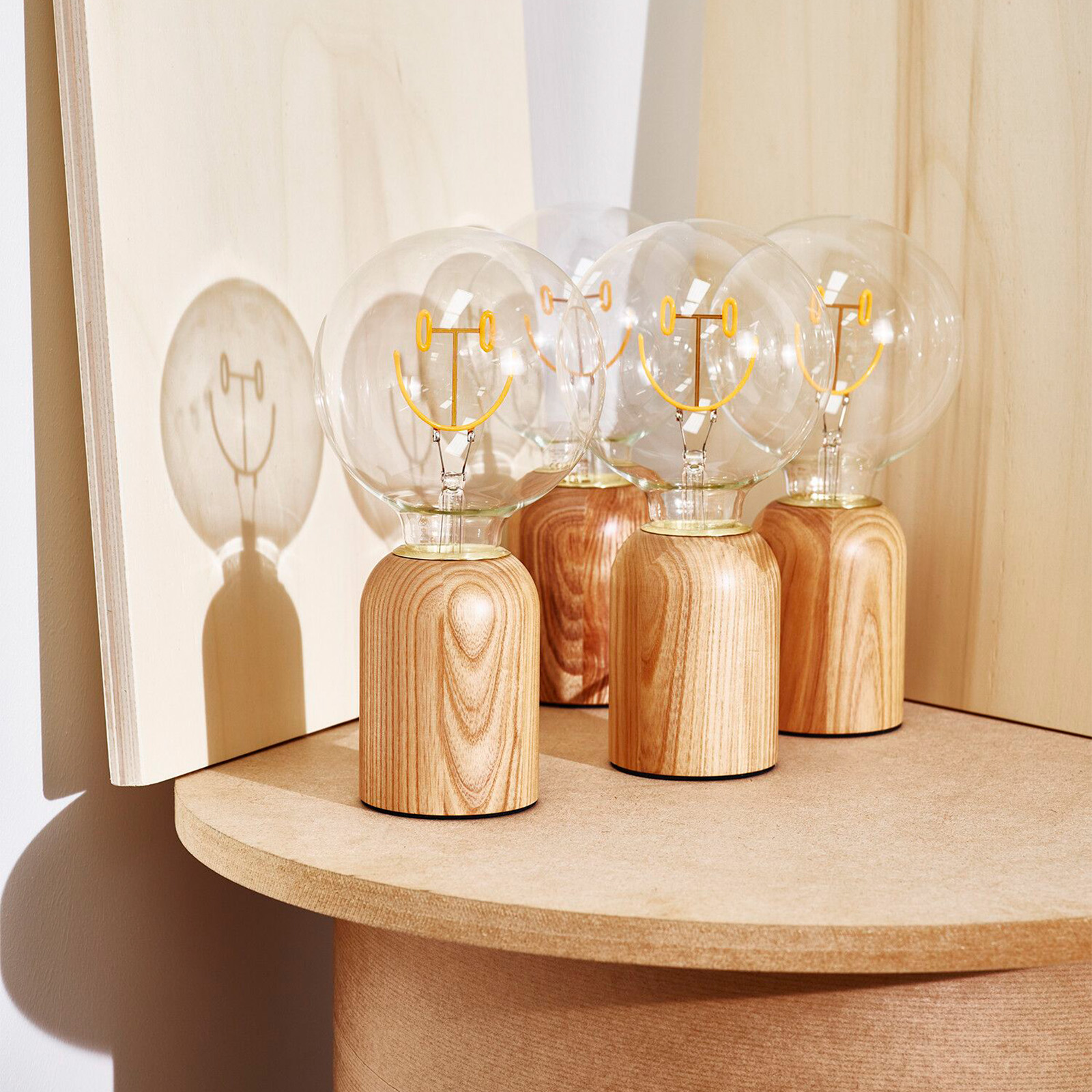 3"X 4" Rounding top Wooden E27 Socket 