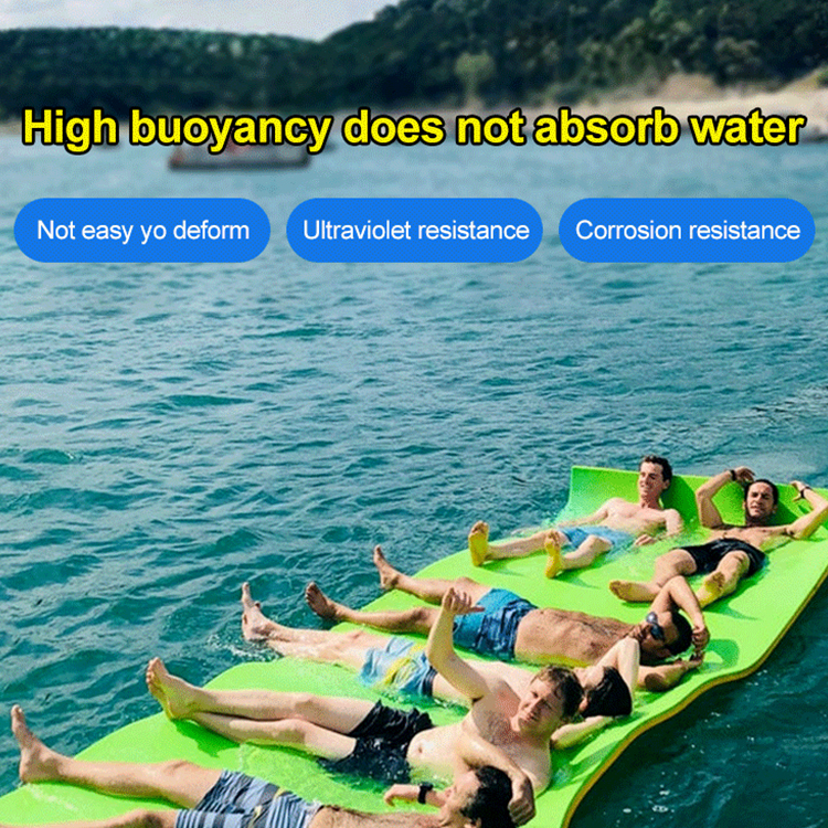 Magic carpet floating mat on water