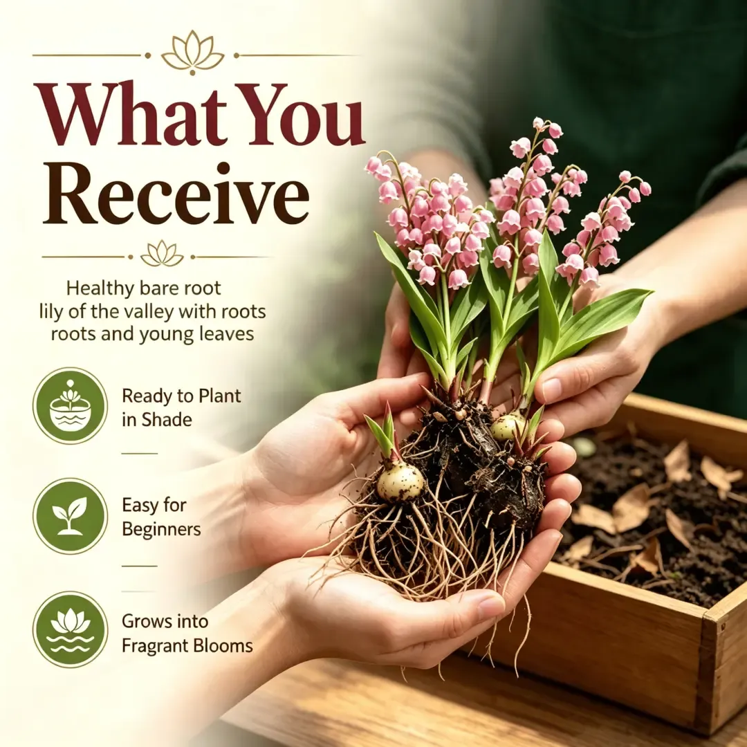 💐Lily of The Valley Perennial Flower Bulbs—Easy to Grow, Rich Scented，Perfect for Outdoor & Indoor