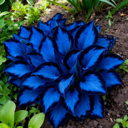 🔥2025 Hot Selling 🌌 Dark Purple Heart Hosta Seeds, a perennial garden plant that is easy to grow