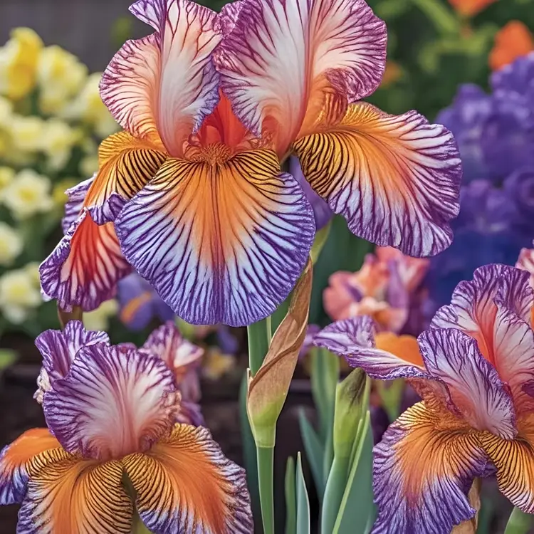 💐Parrot Iris (Iris germanica)—Long Blooming & Perennial