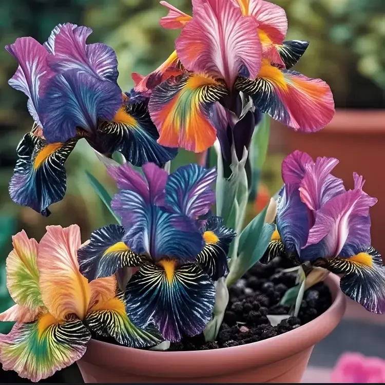 💐Rainbow Iris (Iris germanica)—Low Maintenance & Long Blooming