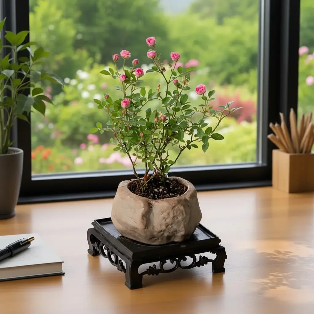 🌱Kiji Miniature Rose: Even a small pot can produce abundant blooms