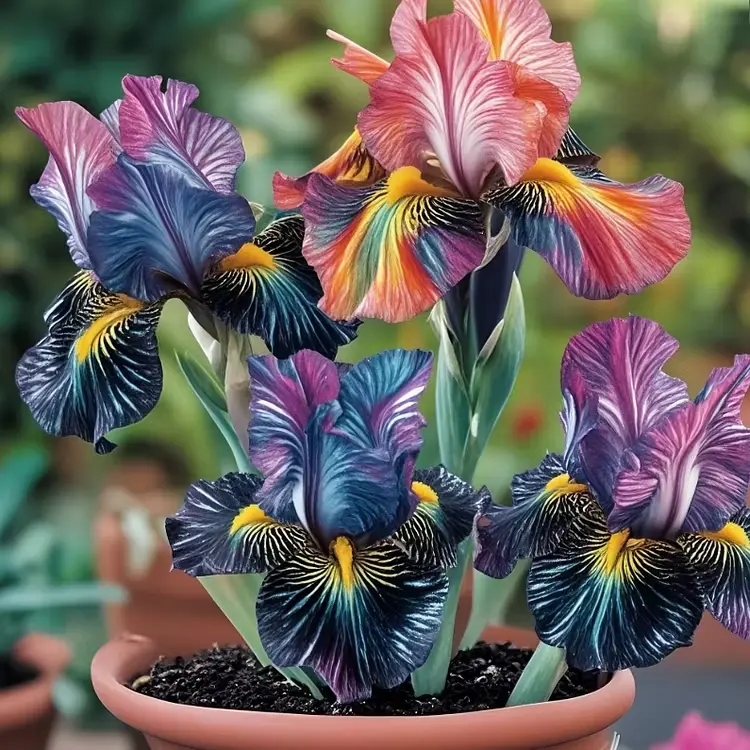 💐Rainbow Iris (Iris germanica)—Low Maintenance & Long Blooming