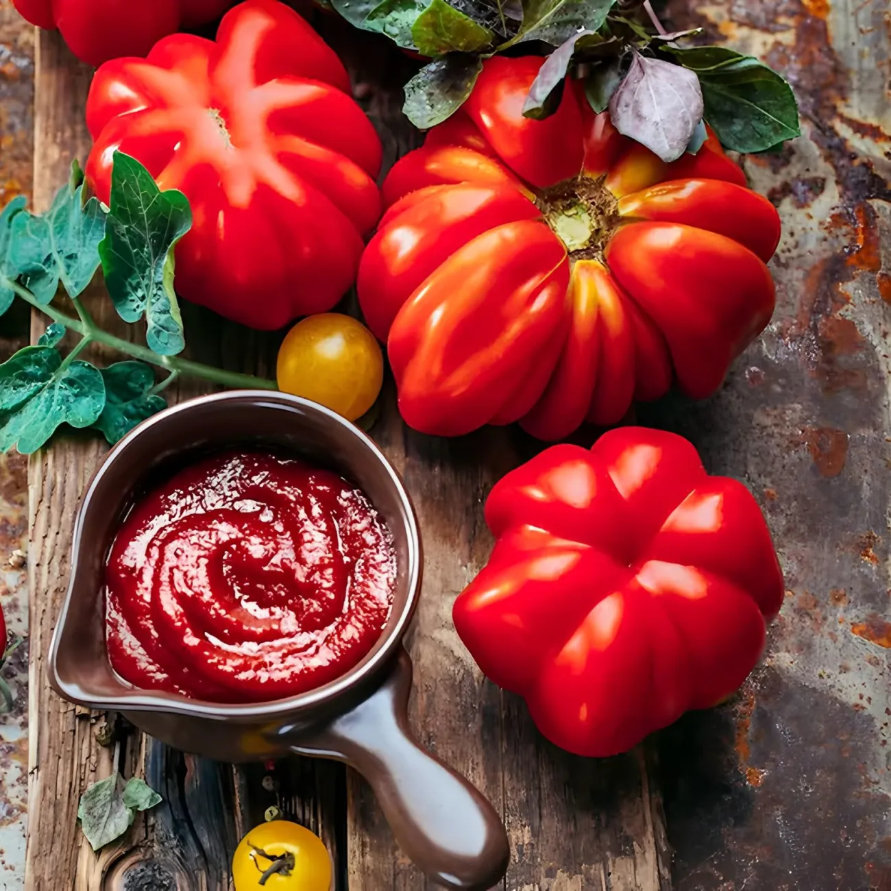 🍅Heirloom Costa Genoa Horseshoe Tomato Seedlings Potted Plants