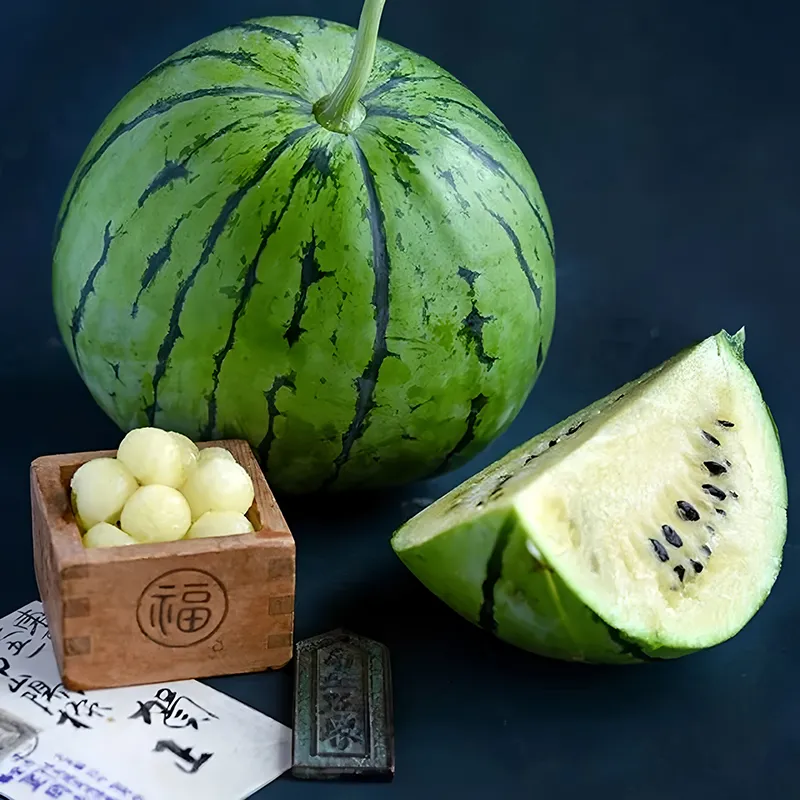 Japanese Heirloom Silver Yamato Watermelon Seeds 