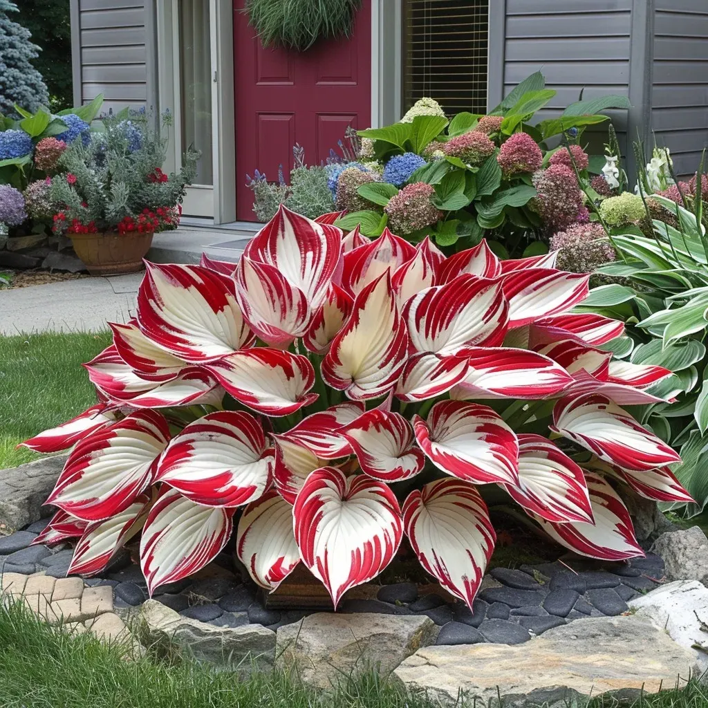 The Enchanting Hosta - Red and White