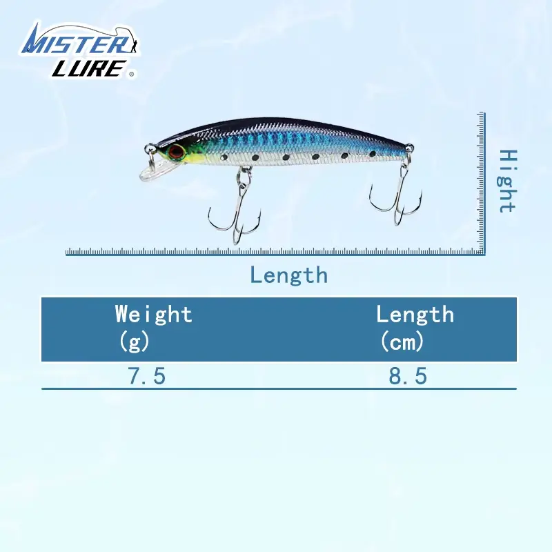 MISTER LURE 7.5g Floating Minnow Lure