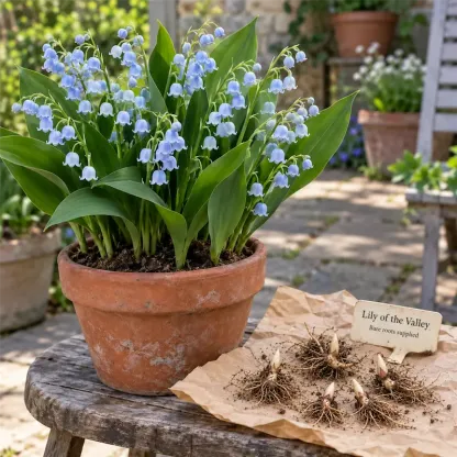 💐Lily of The Valley Perennial Flower Bulbs—Easy to Grow, Rich Scented，Perfect for Outdoor & Indoor