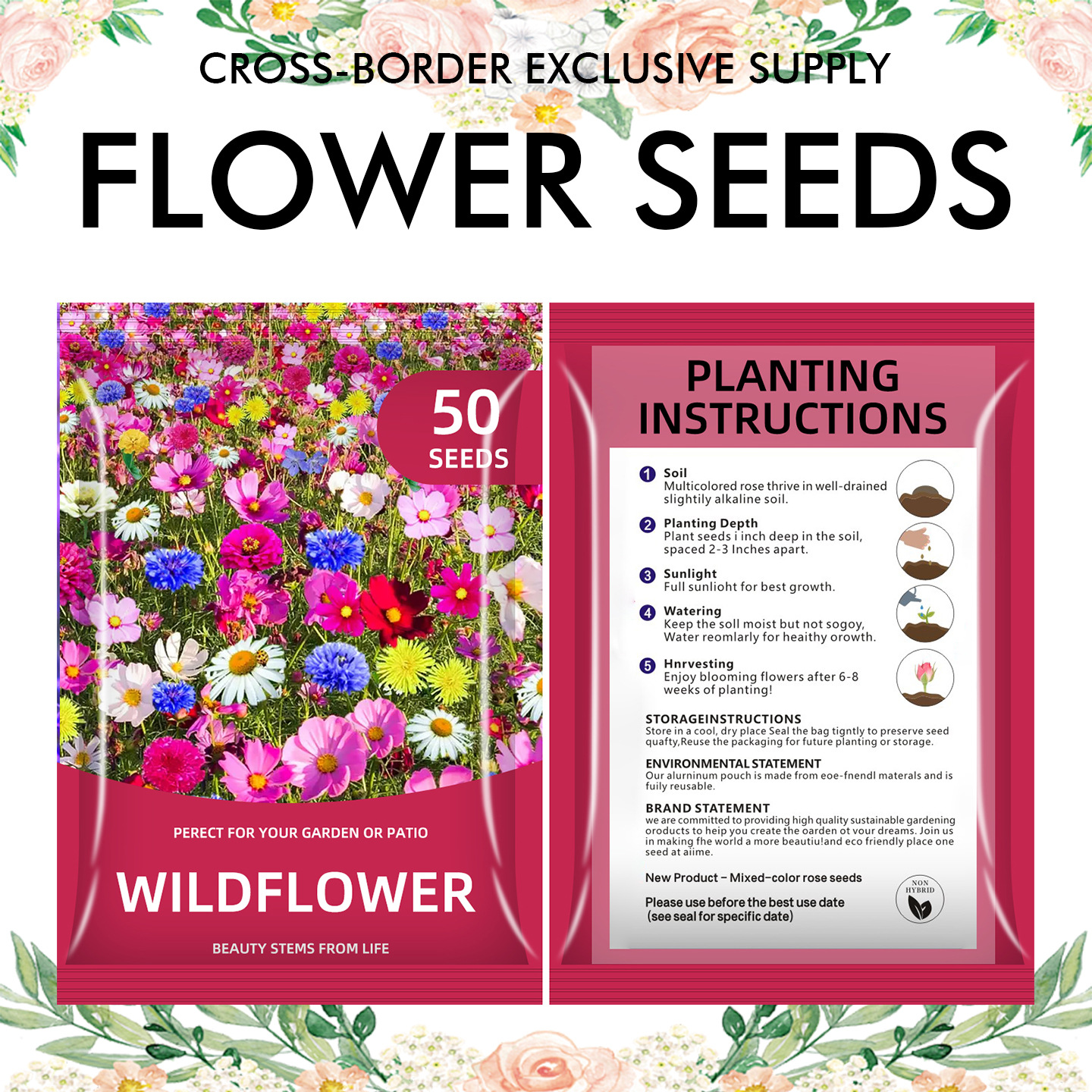 🌺Four Seasons Flowering Mixed Flower Seeds - Easy to Grow