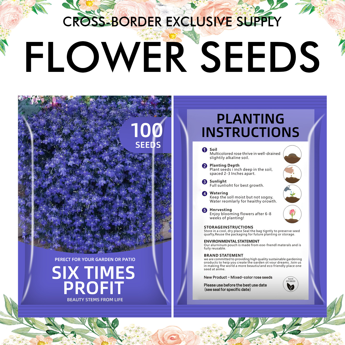 🌺Four Seasons Flowering Mixed Flower Seeds - Easy to Grow