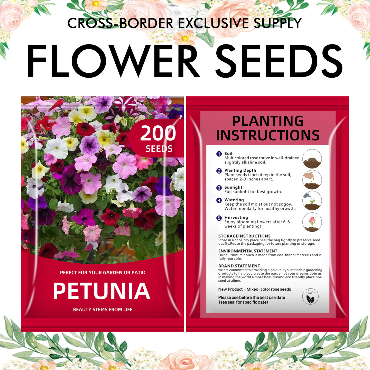 🌺Four Seasons Flowering Mixed Flower Seeds - Easy to Grow