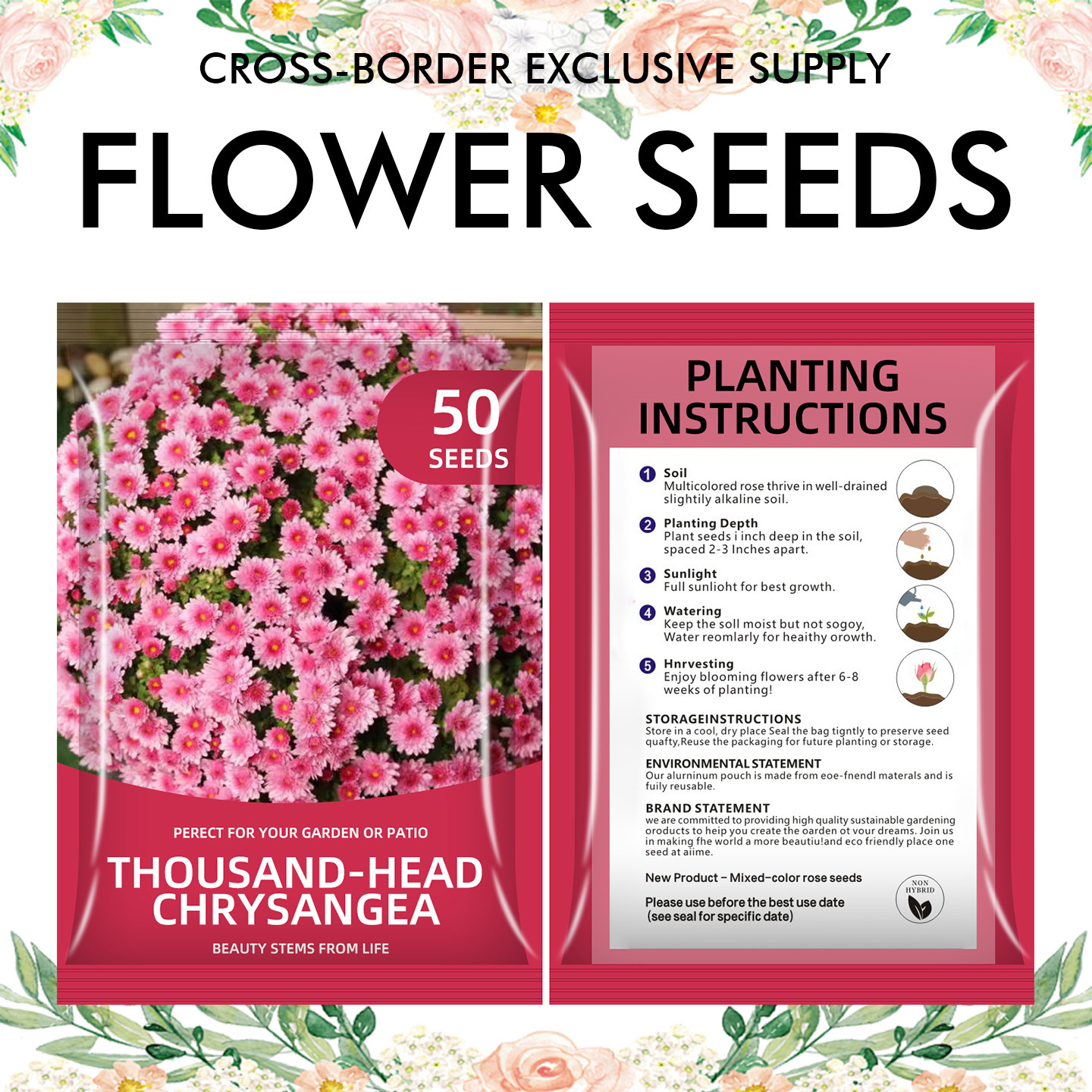 🌺Four Seasons Flowering Mixed Flower Seeds - Easy to Grow