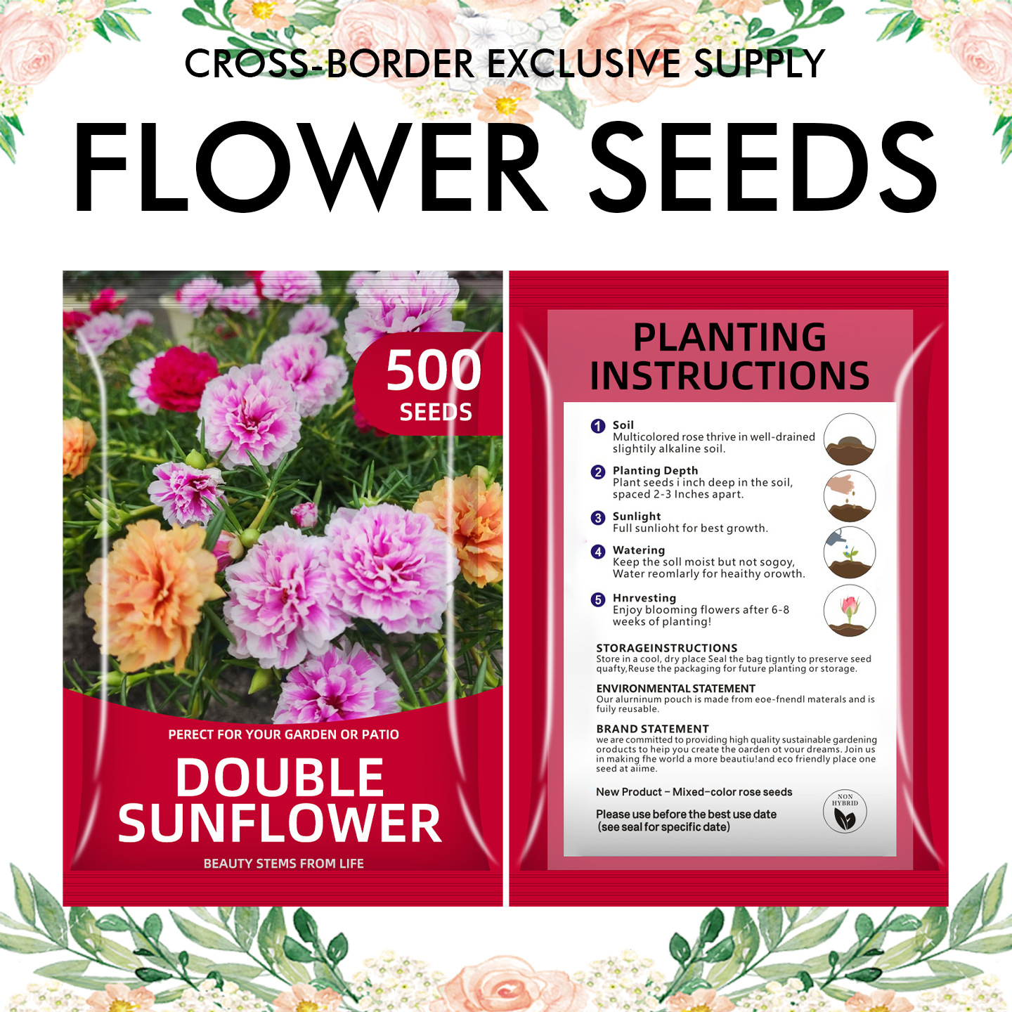 🌺Four Seasons Flowering Mixed Flower Seeds - Easy to Grow
