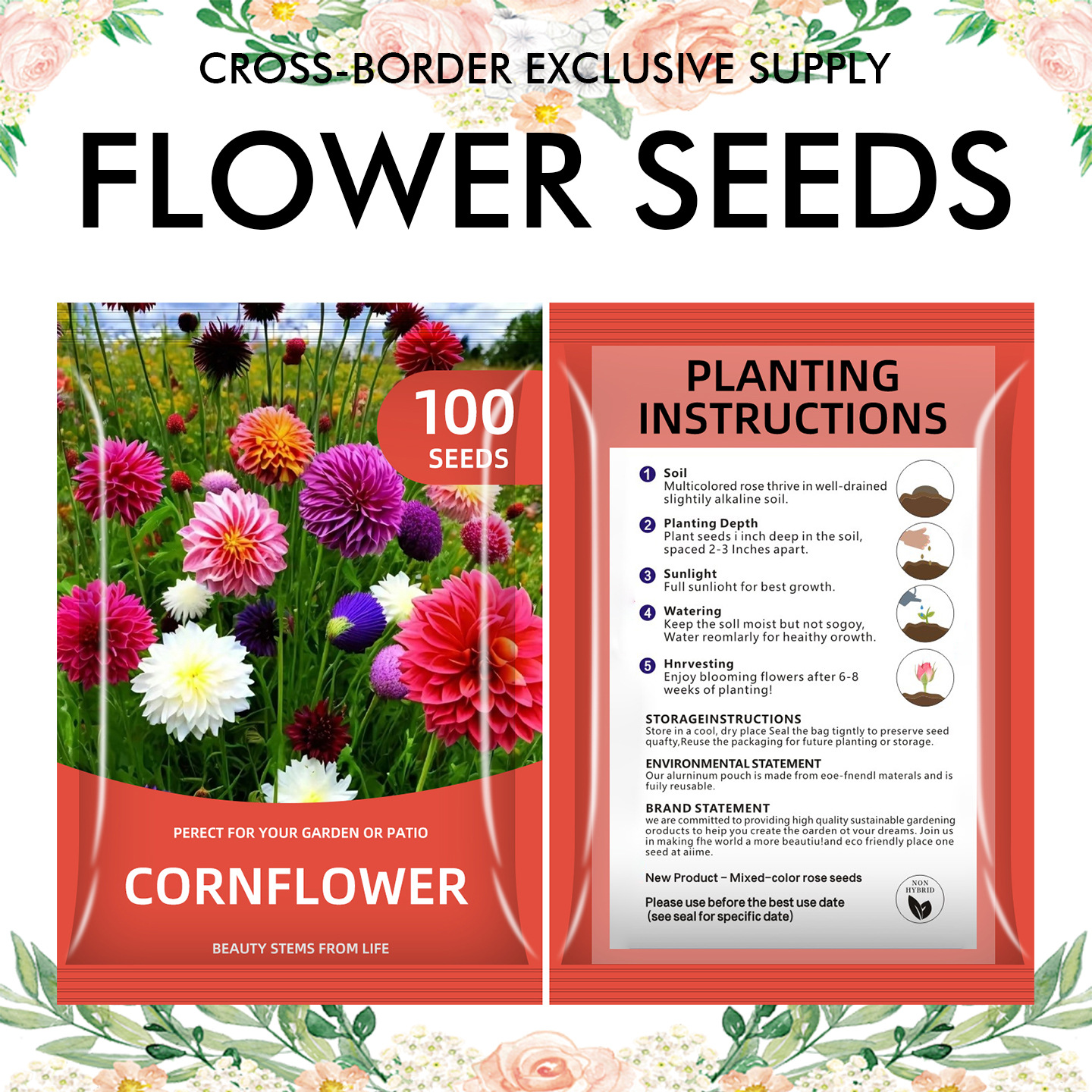 🌺Four Seasons Flowering Mixed Flower Seeds - Easy to Grow
