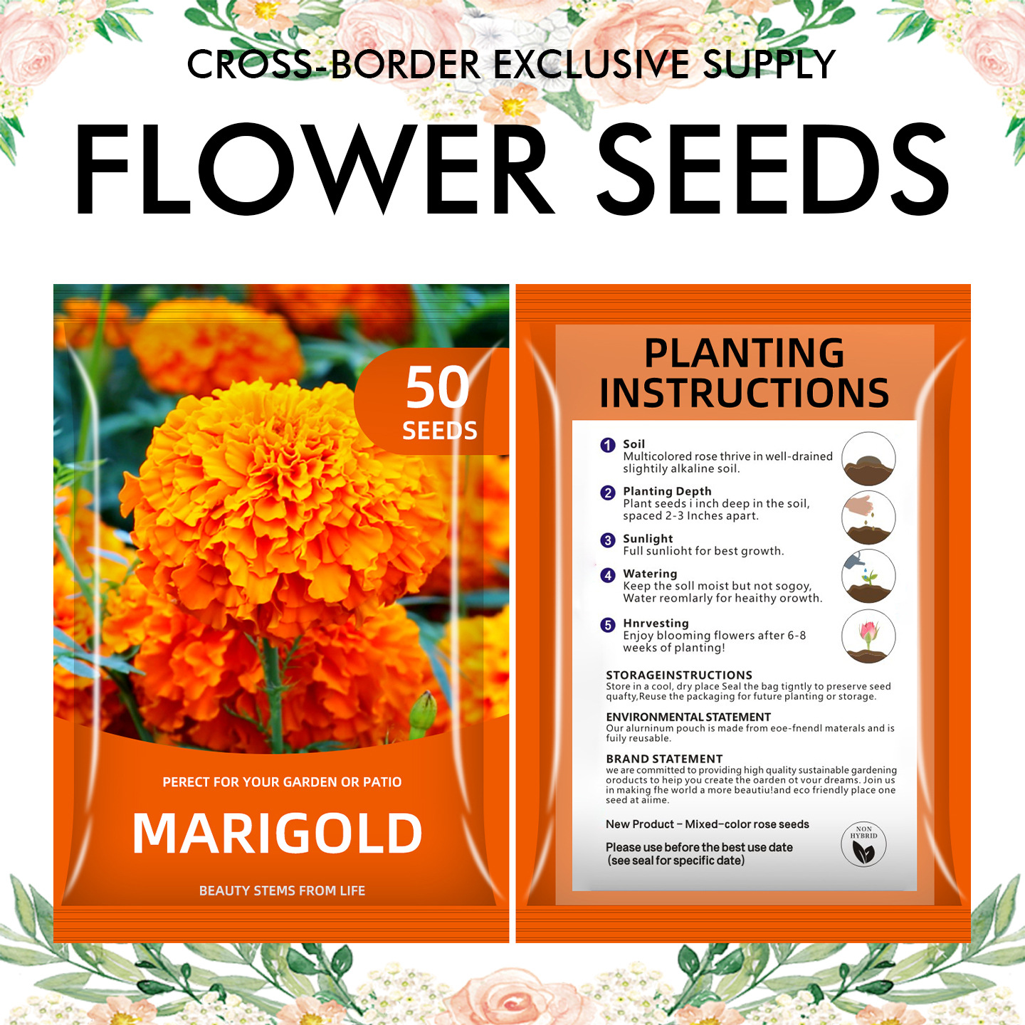 🌺Four Seasons Flowering Mixed Flower Seeds - Easy to Grow