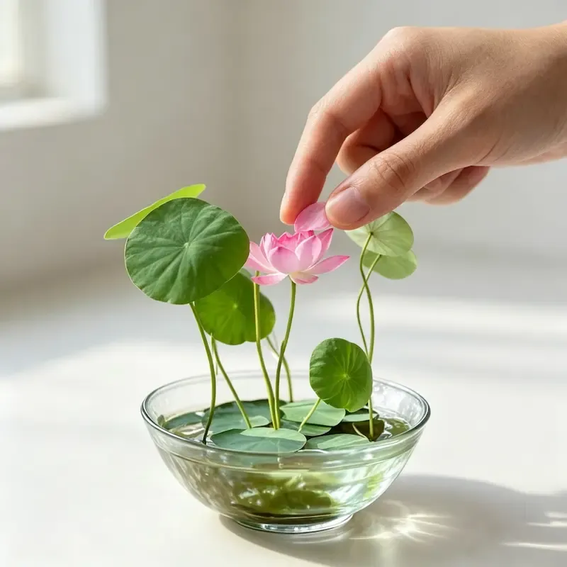 💖💖 The Premium Bonsai Lotus Flower Seeds -Easy to Grow, Rich Scented，Palm Size / Space Saving
