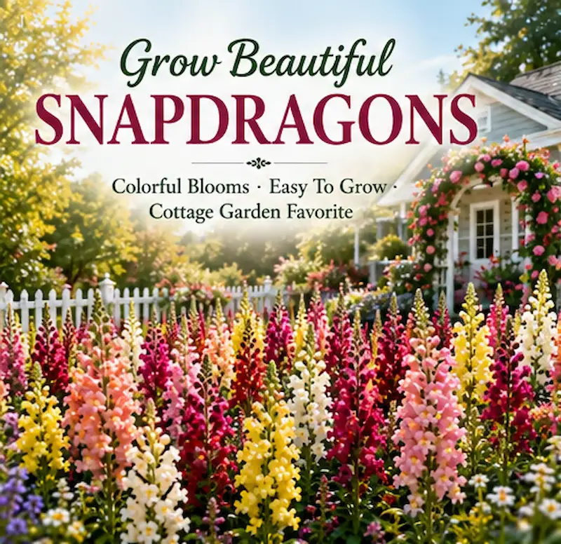 Royal Garden Snapdragon Seeds – Gardeners’ Choice for Tall, Colorful Cut-Flower Blooms 🌸