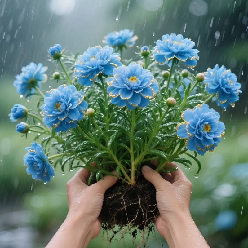 Double-Petaled Golden-EdgedSunflowers Seeds