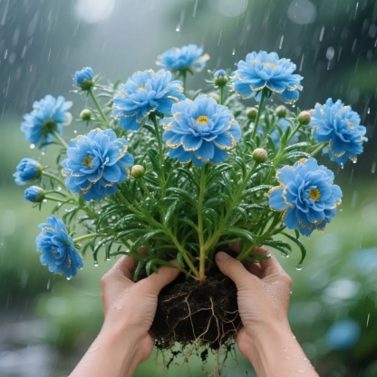 Double-Petaled Golden-EdgedSunflowers Seeds