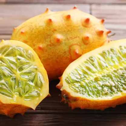 Graines de melon et concombre gélifiés