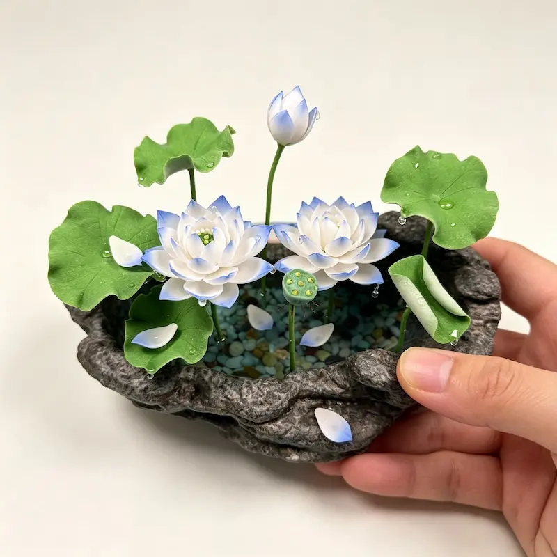 💖💖 The Premium Bonsai Lotus Flower Seeds -Easy to Grow, Rich Scented，Palm Size / Space Saving