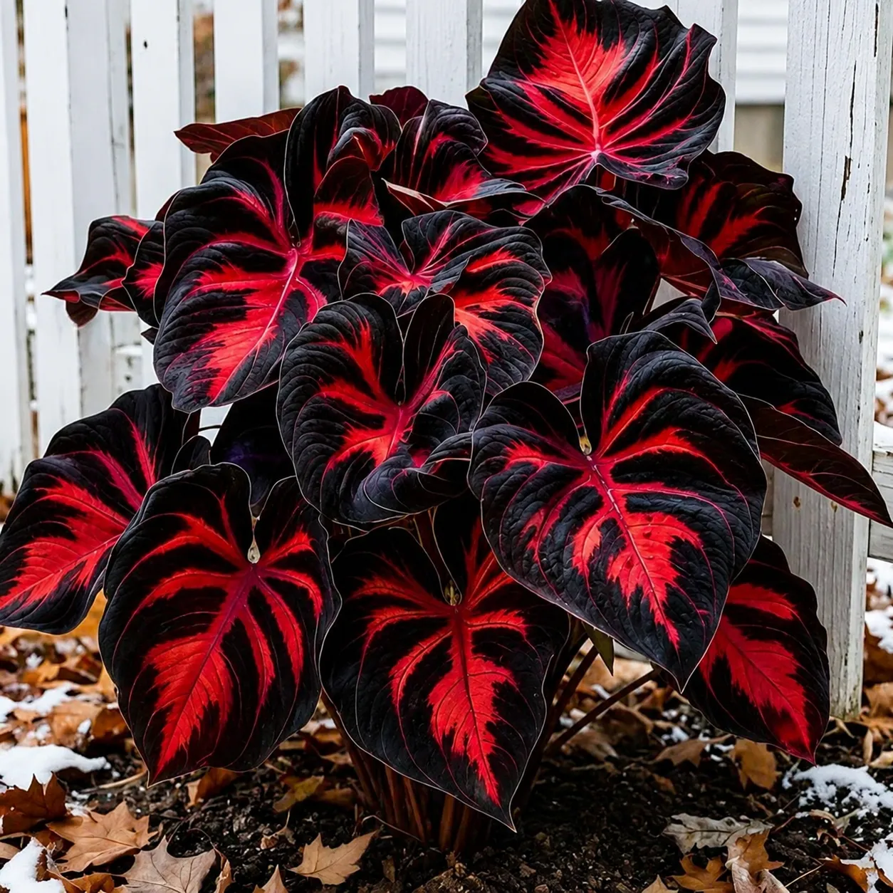 🔥Glow-in-the-Dark Garden Magic: Rare Black Red Flame Hostas Seeds