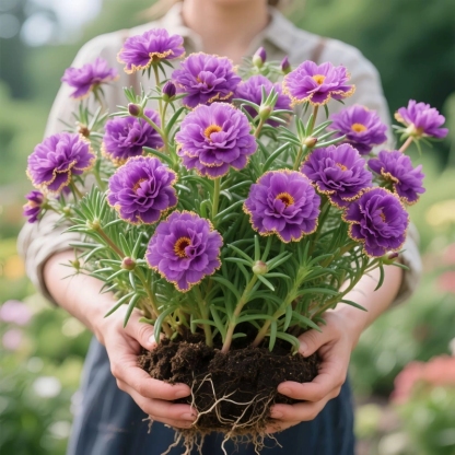 Double-Petaled Golden-EdgedSunflowers Seeds