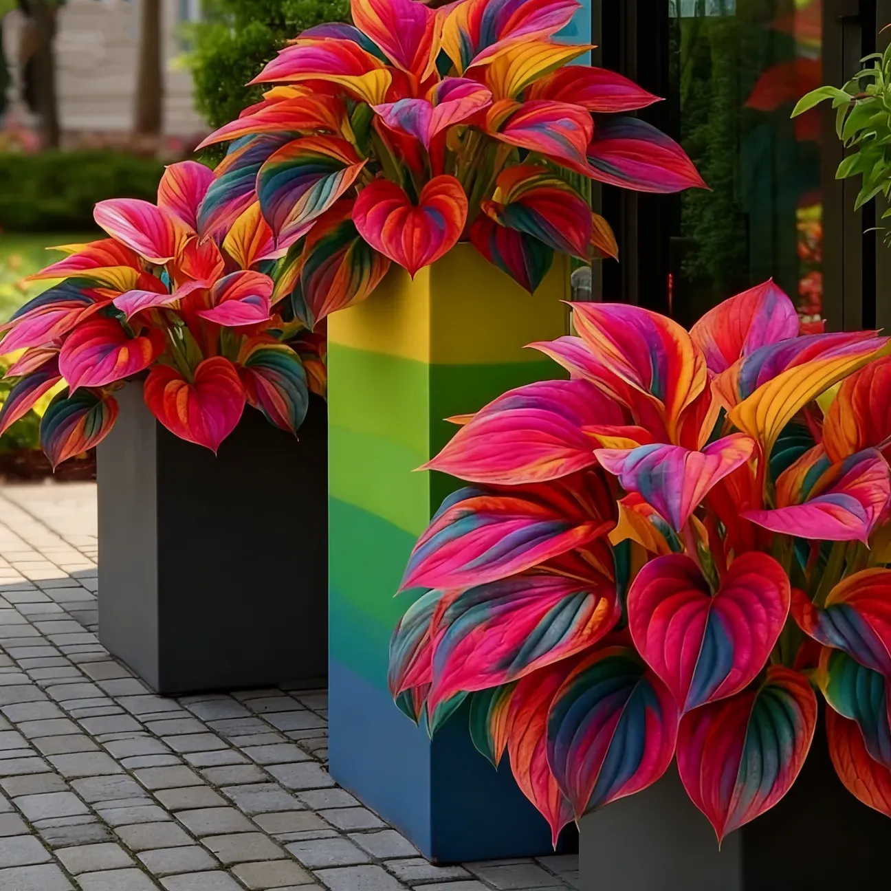 🌈🔥 Limited Edition Rainbow Flame Hostas -Rare Multicolor Foliage, Exclusive to Our Store 🌸