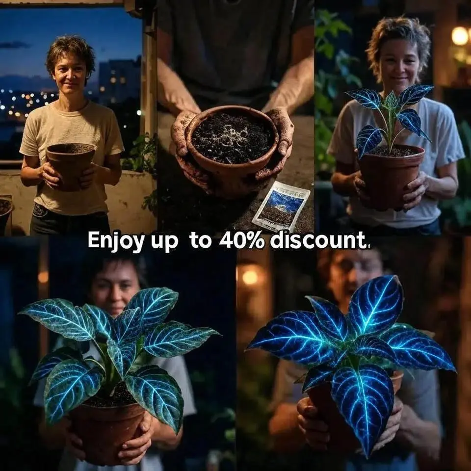 🔥🌌 Glow-in-the-Dark Garden Magic: Rare Dark Blue Flame Hostas Seeds