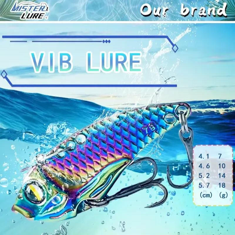 MISTER LURE 7g 10g 14g 18g Vibration Cast Metal Glitter Lure