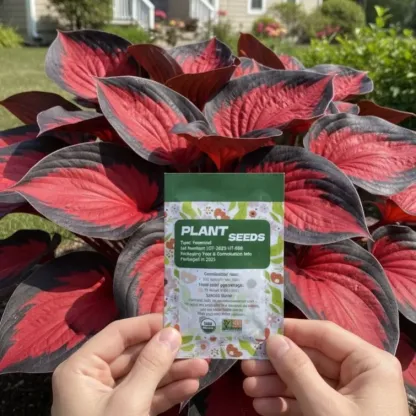 🔥Glow-in-the-Dark Garden Magic: Rare Black Red Flame Hostas Seeds