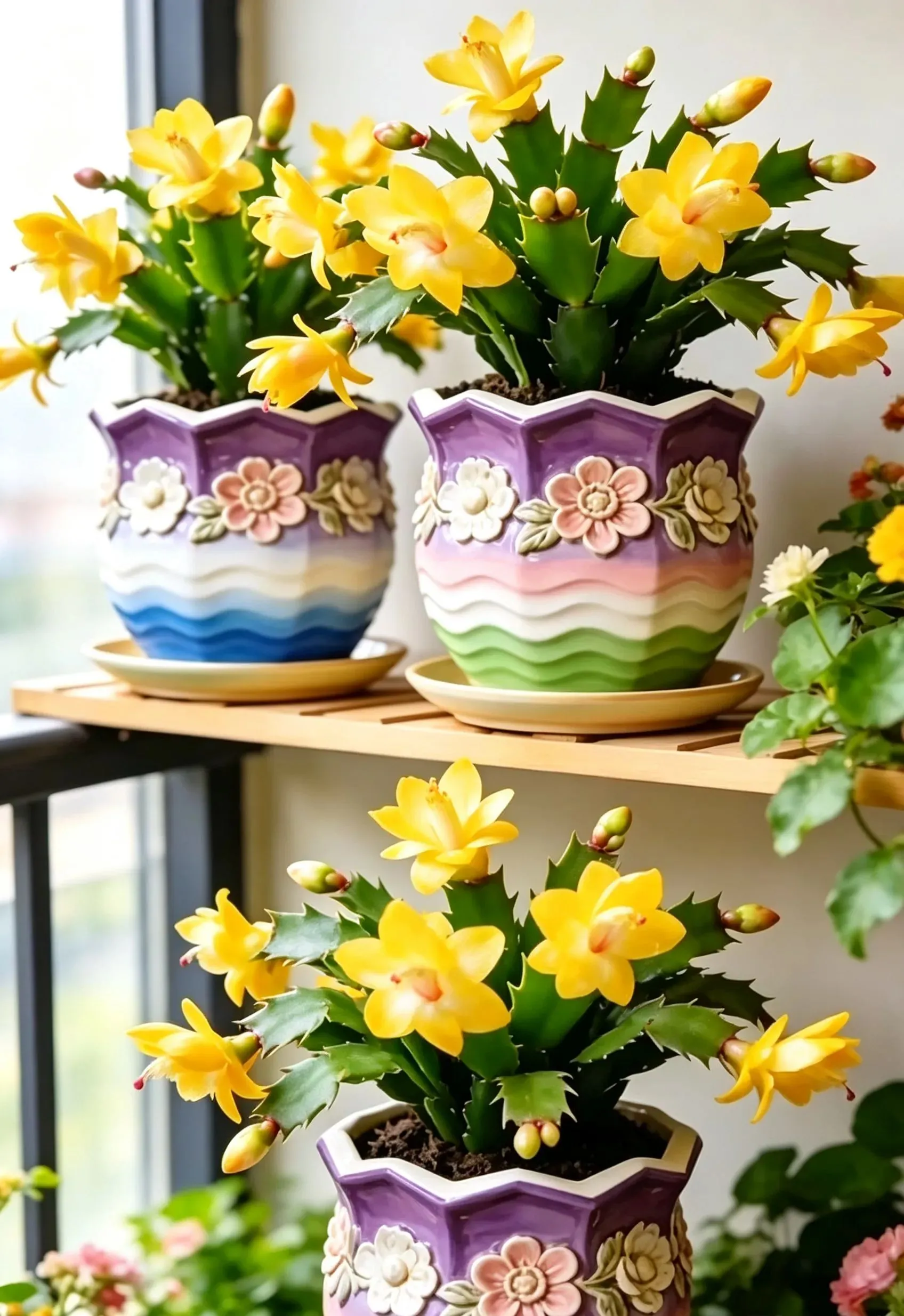 🌈Mix Colors Schlumbergera Bulbs– Easy-Care Blooms in Every Shade, Even in Winter ❄️