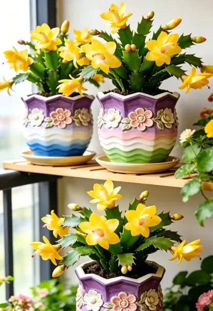🌈Mix Colors Schlumbergera Bulbs– Easy-Care Blooms in Every Shade, Even in Winter ❄️
