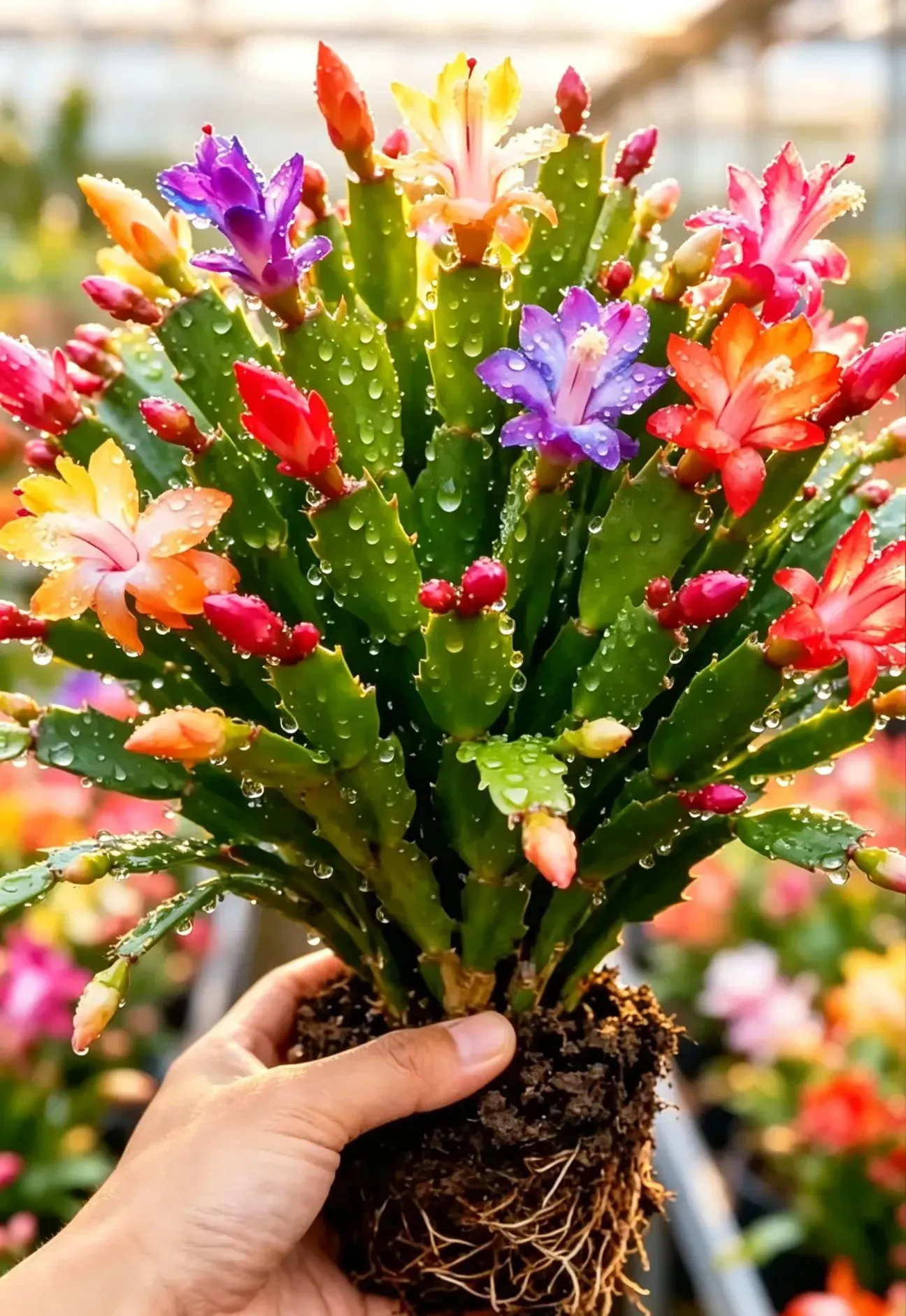 🌈Mix Colors Schlumbergera Bulbs– Easy-Care Blooms in Every Shade, Even in Winter ❄️