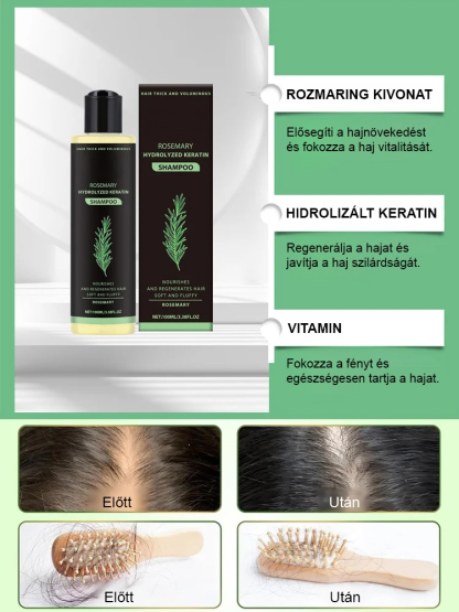 Minél kevesebb a haj, annál jobb a hatás: gyógynövényes esszenciával tápláló és helyreállító sampon.