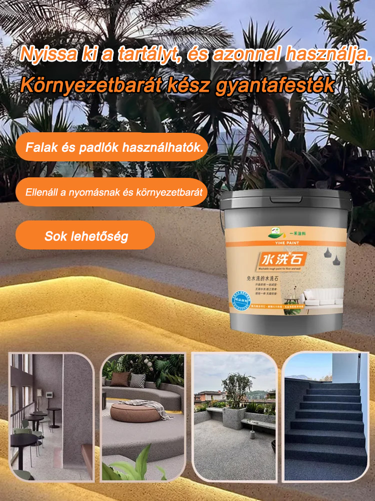 Nem mérgező és szagtalan mosott kőbevonat