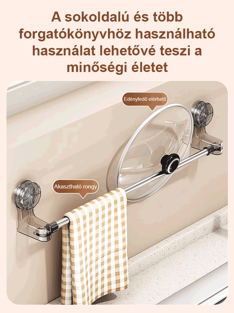 Lyukasztás nélküli tapadókorongos teleszkópos tárolórúd🎉 Fedezze fel az otthoni tárolás új dimenzióját
