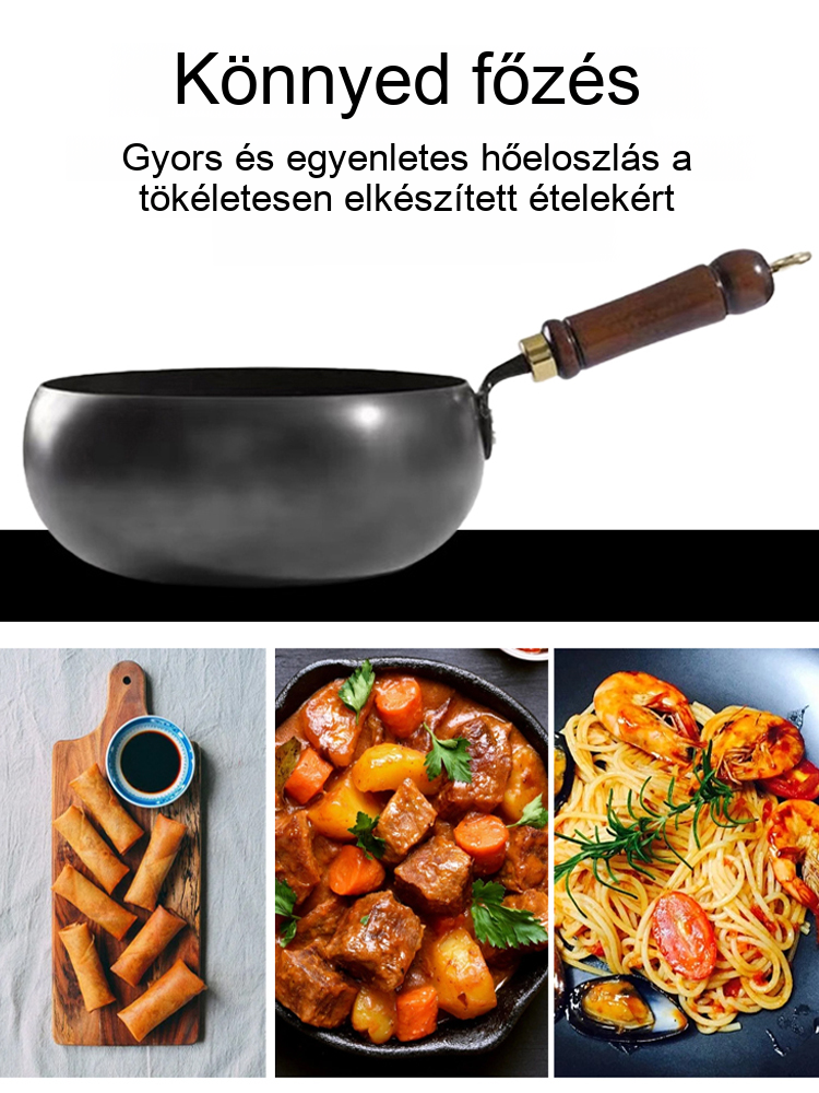 【Bevonat nélküli egészséges edény】Vasat pótoló tiszta vas tapadásmentes serpenyő