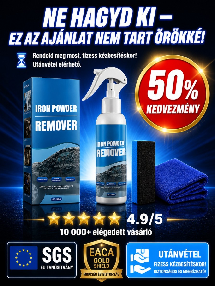 Rozsdaeltávolító tisztítószer spray készlet, Rozsdamentesítés 3 másodperc alatt, 10-szer erősebb a sima tisztítóknál!