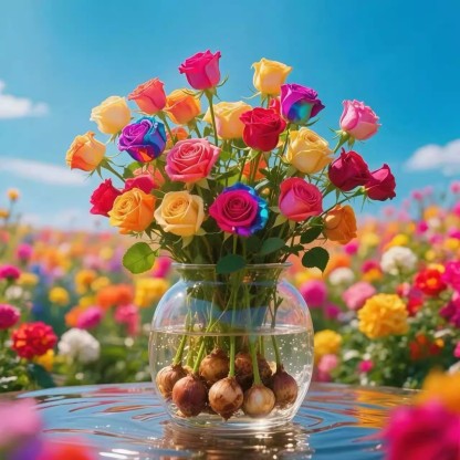 🌷🌷300 napos virágzású, aromás vízkultúrás rózsa hagyma