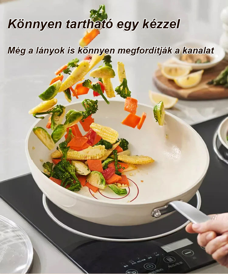 Kerámia mázas tapadásmentes serpenyő