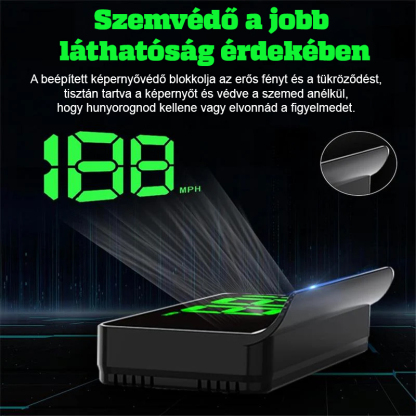 🚗 Intelligens Vezetési Asszisztens - Head-Up Display (HUD) GPS Sebességmérő!