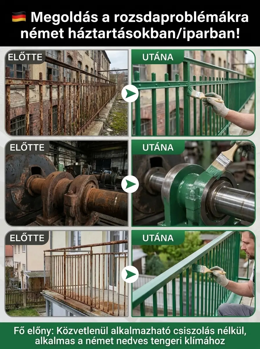 Vízbázisú rozsdaátalakító csiszolás nélkül (ecsettel)
