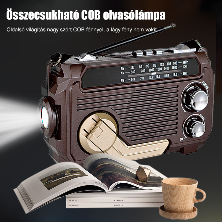 Kézzel indítható vészhelyzeti rádió